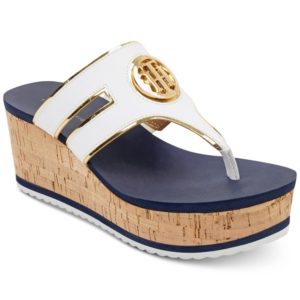 Tommy Hilfiger Galley Thong Platform Wedge Sandals Women's Shoes