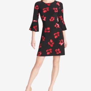 Tommy Hilfiger Printed Bell-Sleeve Dress