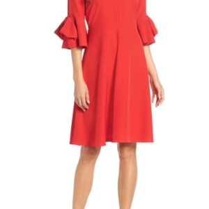 Women's 1901 Bow Sleeve A-Line Dress