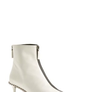 Women's Alexander Wang Eri Studded Zip Bootie, Size 5US / 35EU - White