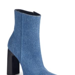 Women's Balenciaga Block Heel Denim Bootie, Size 5US / 35EU - Blue