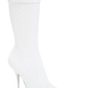 Women's Balenciaga Pointy Toe Mid Boot, Size 9.5US / 39.5EU - White