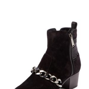 Women's Balmain Ella Chain Bootie, Size 6.5US / 36.5EU - Black