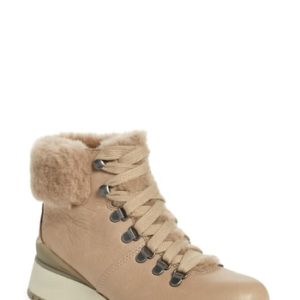 Women's Bionica Diablo Genuine Shearling Bootie, Size 6 M - Beige