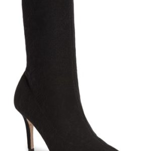 Women's Black Suede Studio Gisele Bootie, Size 8 M - Black