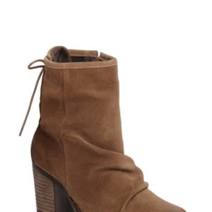 Women's Bos. & Co. 'Barlow' Waterproof Suede Bootie, Size 5.5-6US / 36EU - Beige