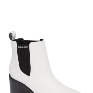 Women's Calvin Klein Perron Chelsea Bootie, Size 10 M - White