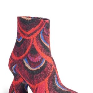 Women's Dries Van Noten Wave Heel Bootie, Size 5.5US / 35.5EU - Red