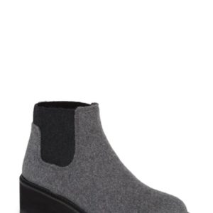 Women's Eileen Fisher Wedge Chelsea Bootie, Size 5 M - Grey