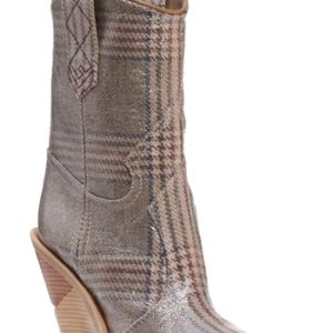 Women's Fendi Cutwalk Plaid Bootie, Size 9US / 39.5EU - Grey