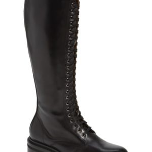 Women's Frye Alice Knee High Combat Boot, Size 6 M - Black