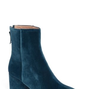 Women's J.crew Sadie Velvet Ankle Bootie, Size 5 M - Blue/green