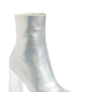 Women's Jeffrey Campbell Lustful Bootie, Size 5.5 M - Metallic