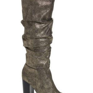 Women's Katy Perry Knee High Boot, Size 5 M - Metallic