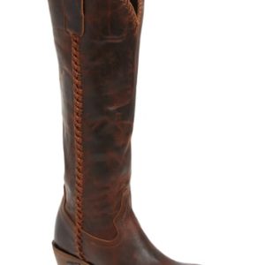 Women's Lane Boots Plain Jane Knee High Western Boot, Size 5.5 M - Brown