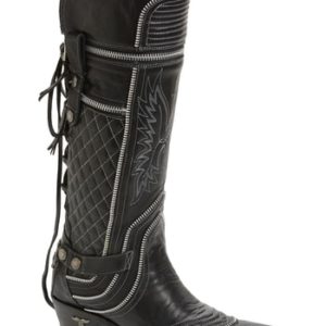 Women's Lane Boots Zip It Convertible Knee High Western Boot, Size 5 M - Black