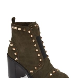 Women's Linea Paolo Honour Studded Bootie, Size 5 M - Green