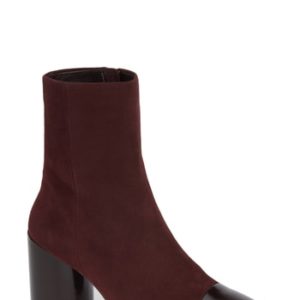 Women's Linea Paolo Stella Cap Toe Bootie, Size 5 M - Burgundy