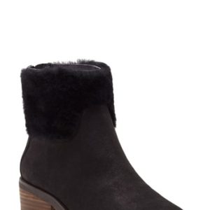 Women's Lucky Brand Tarina Faux Fur Cuff Bootie, Size 5 M - Black