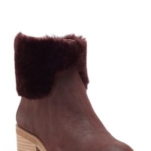 Women's Lucky Brand Tarina Faux Fur Cuff Bootie, Size 6 M - Purple