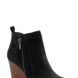 Women's Lucky Brand Yahir Wedge Bootie, Size 5 M - Black