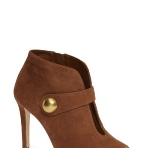 Women's Michael Michael Kors Agnes Open Toe Bootie, Size 6 M - Brown