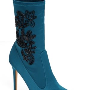 Women's Nina Dorella Pointy Toe Bootie, Size 5 M - Blue/green