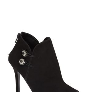 Women's Nina Mirela Peep Toe Bootie, Size 5 M - Black