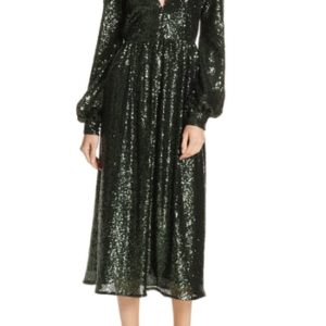 Women's Saloni Camille Sequin Midi Dress