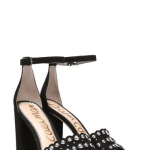 Women's Sam Edelman Yaria Studded Block Heel Sandal, Size 7 M - Black