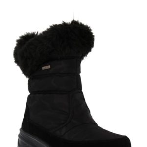 Women's Spring Step Korine Waterproof Faux Fur Bootie, Size 5.5-6US / 36EU - Black