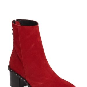 Women's Topshop Miranda Studded Bootie, Size 5.5US / 36EU - Red