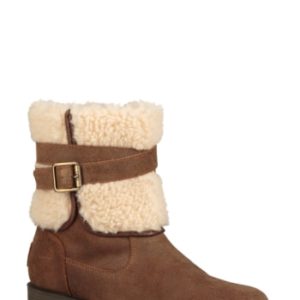 Women's Ugg Blayre Iii Faux Shearling Cuff Bootie, Size 5 M - Brown