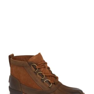 Women's Ugg Heather Waterproof Lace-Up Bootie, Size 5 M - Brown