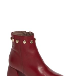 Women's Wonders Block Heel Ankle Bootie, Size 5US / 35EU - Red