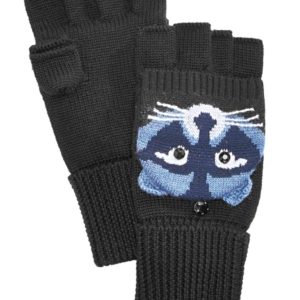 kate spade new york Raccoon Pop-Top Convertible Wool Mittens