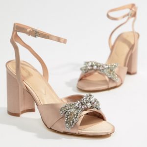 ALDO Embellished Blush Block Heeled Sandals - Pink