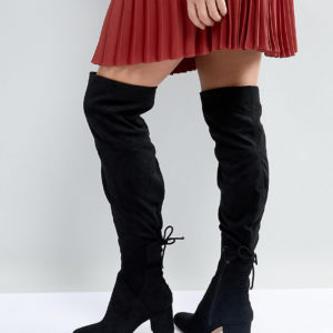 ALDO Wide Fit Pull On Over The Knee Boots - Black