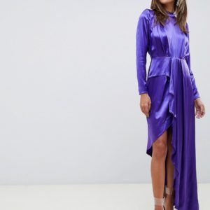 ASOS EDITION asymmetric soft cocktail dress - Purple