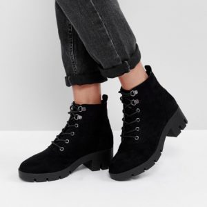 ASOS REACTION Hiker Ankle Boots - Black