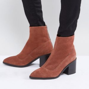 ASOS ROXANNA Suede Pointed Ankle Boots - Tan