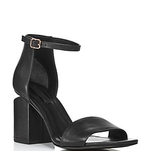 Alexander Wang Women's Abby Leather Block Heel Sandals