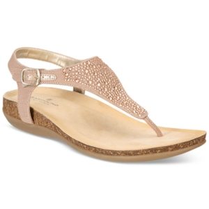 Bandolino Herby Embellished Thong Wedge Sandals Women's Shoes