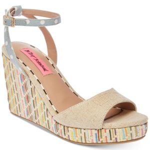 Betsey Johnson Dotie Wedge Sandals Women's Shoes