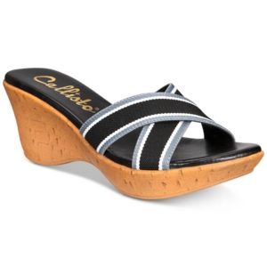 Callisto Segway Slide Platform Wedge Sandals Women's Shoes