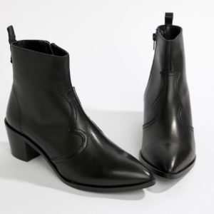 Depp Leather Ankle Boots - Black