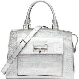 Dkny Elizabeth Metallic Snakeskin Satchel, Created for Macy's