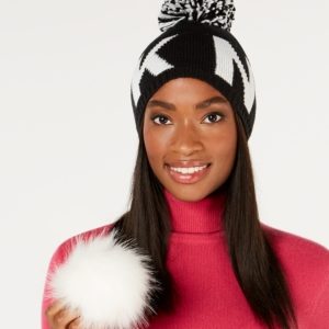 Dkny Pom Pom Logo Beanie, Created for Macy's