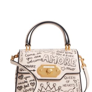 Dolce & gabbana Medium Welcome Leather Satchel - Ivory