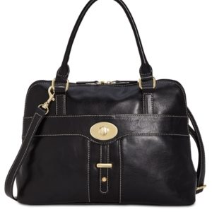 Giani Bernini Turn-Lock Glazed Dome Satchel, Created for Macy's